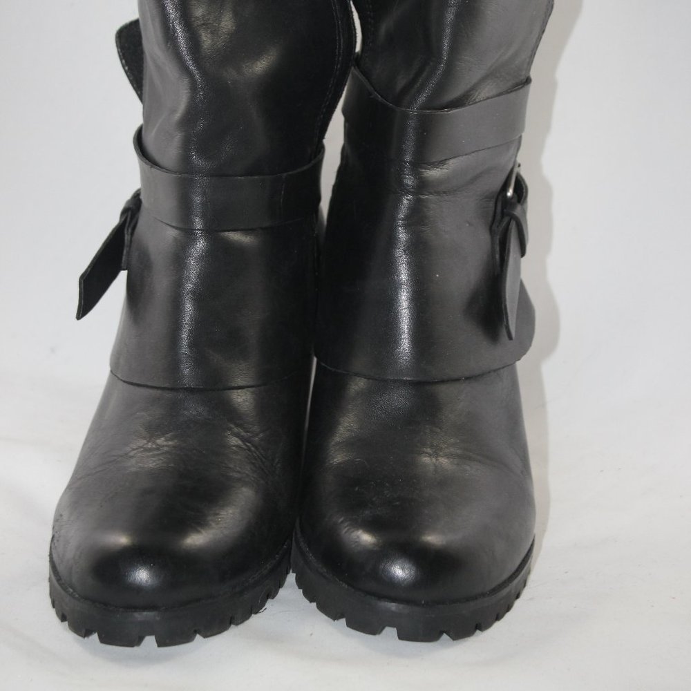 Kelsi Dagger Black Vince Wedge Ankle Boots Sz 10